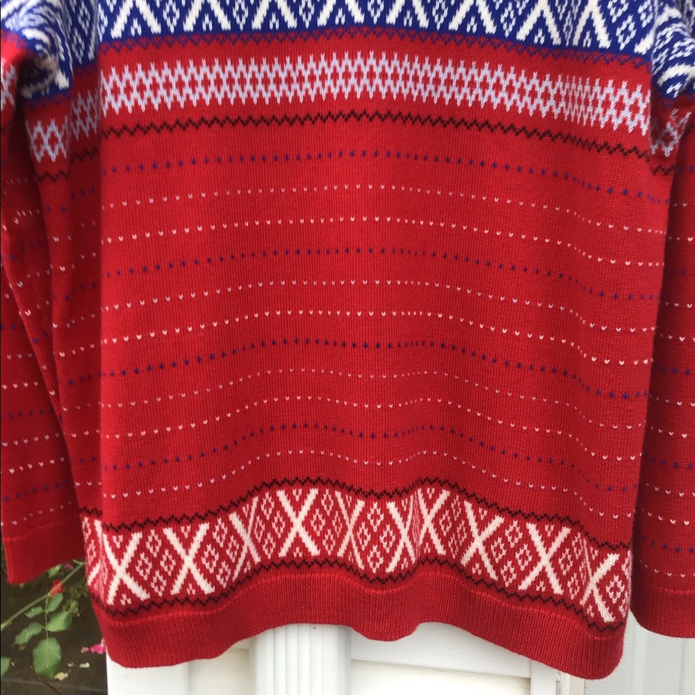 NWT Talbots Cute Red White Blues Patterned Stripes - Picture 6 of 7